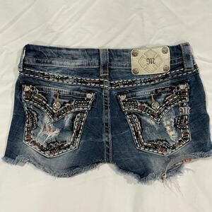 Miss Me JE8095H DK 56 Denim Jean Shorts Size 27